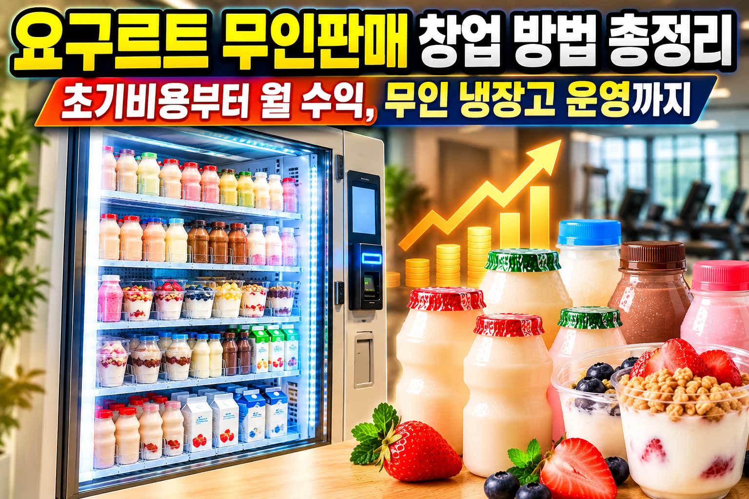 요구르트 무인판매 창업 방법 총정리|초기비용부터 월 수익, 무인 냉장고 운영까지 관련 사진