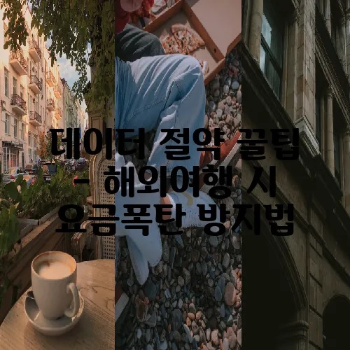 데이터 절약 꿀팁 – 해외여행 시 요금폭탄 방지법