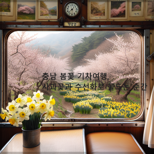 충남 봄꽃 기차여행, 사과꽃과 수선화로 물드는 순간