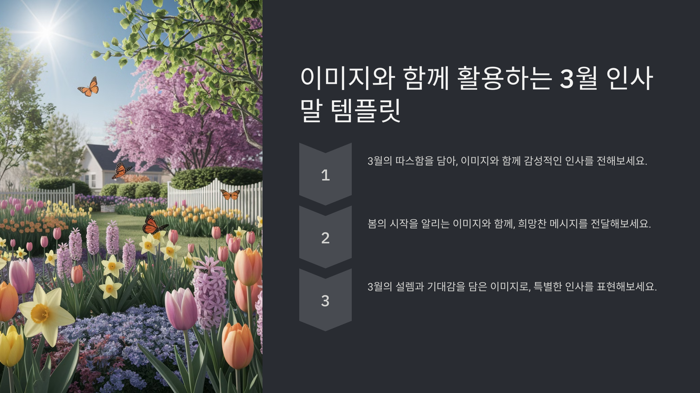 3월 인사말씀 메시지 문구