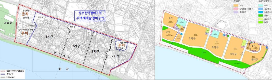 성수동 전략정비구역 계획도