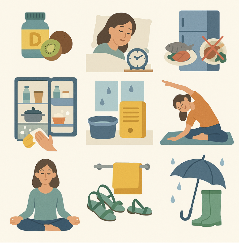 장마철 건강관리에 대한 이미지