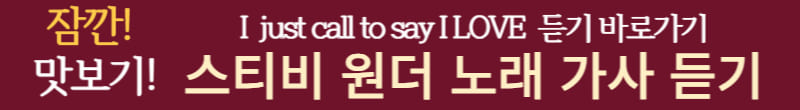 스티비 원더곡