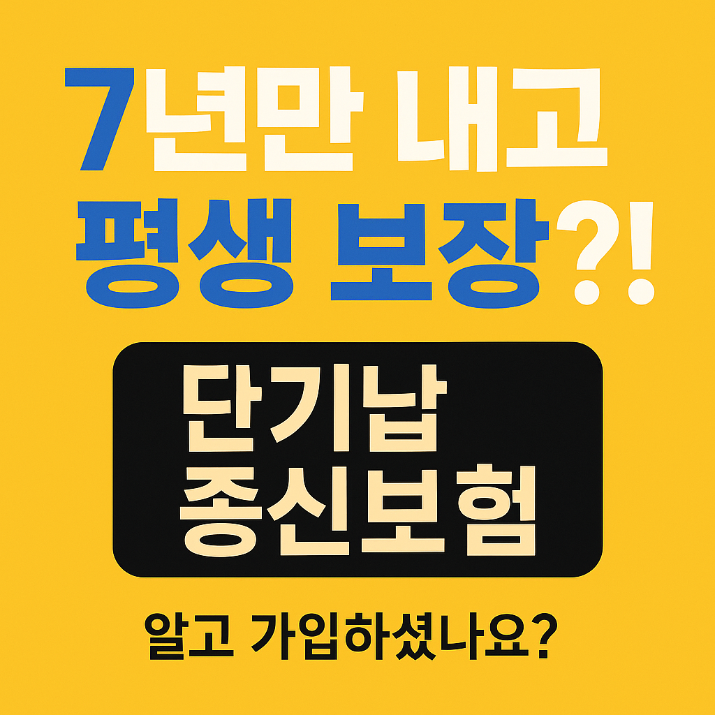 단기납 종신보험이란?