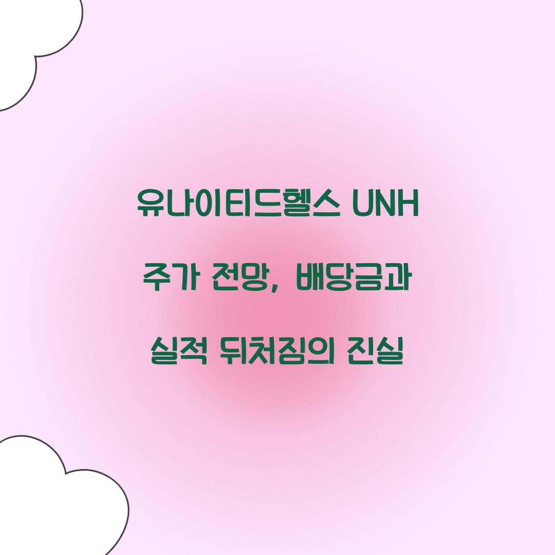 유나이티드헬스 UNH 주가 전망