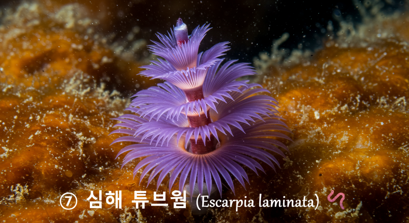 심해 튜브웜 (Escarpia laminata)