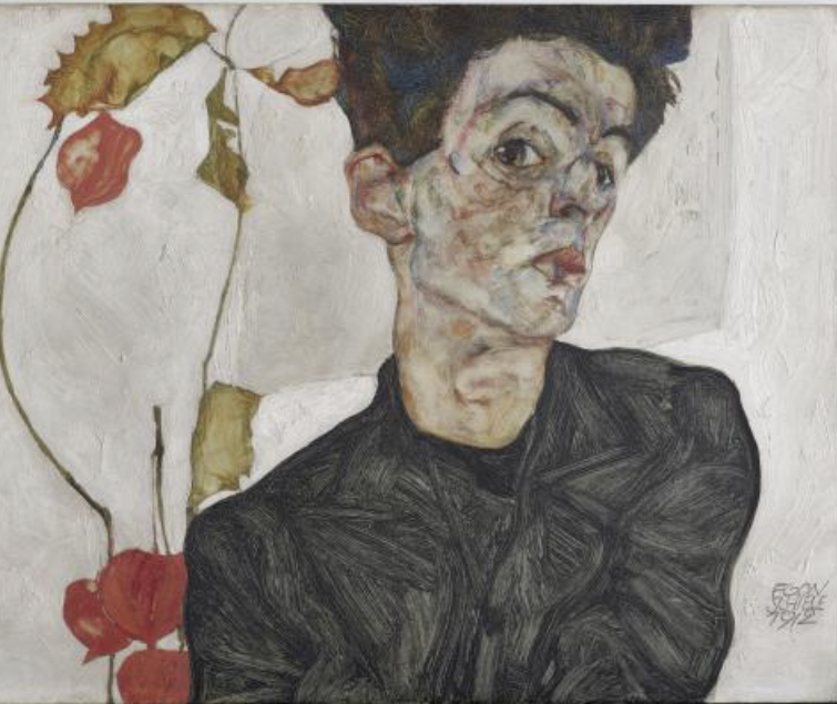 에곤 실레 <꽈리 열매가 있는 자화상>