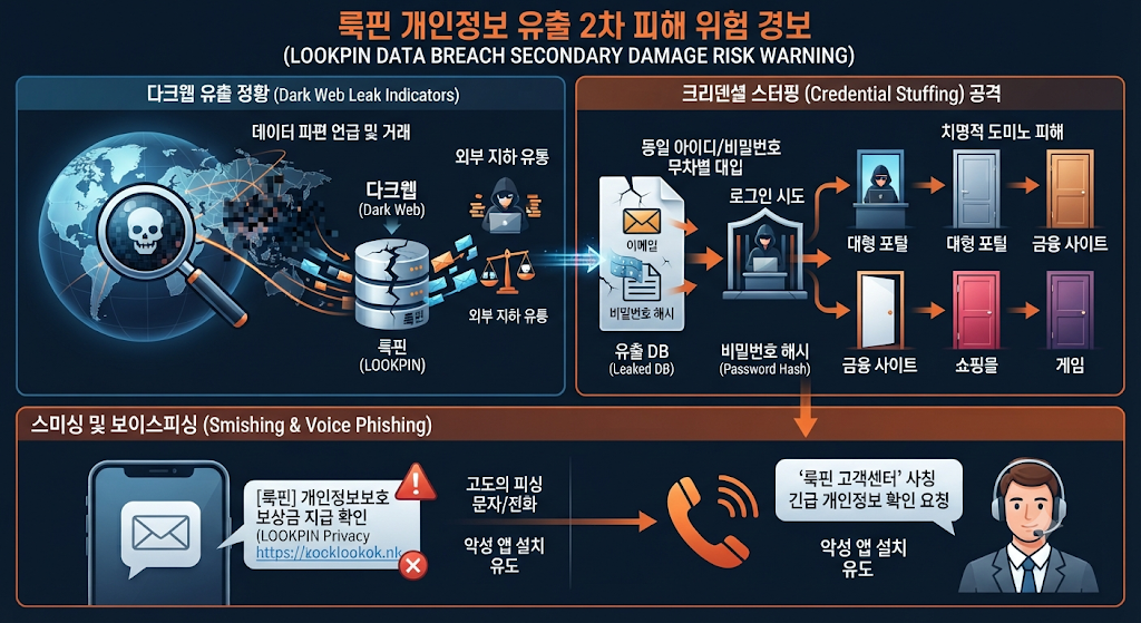 룩핀 개인정보 유출 2차 피해 위험 경보