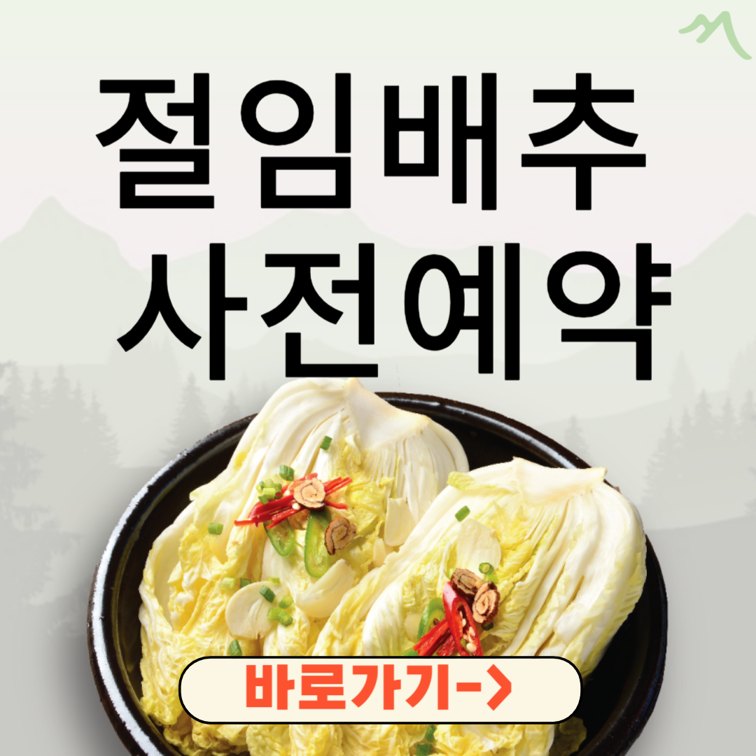 절임배추 사전예약