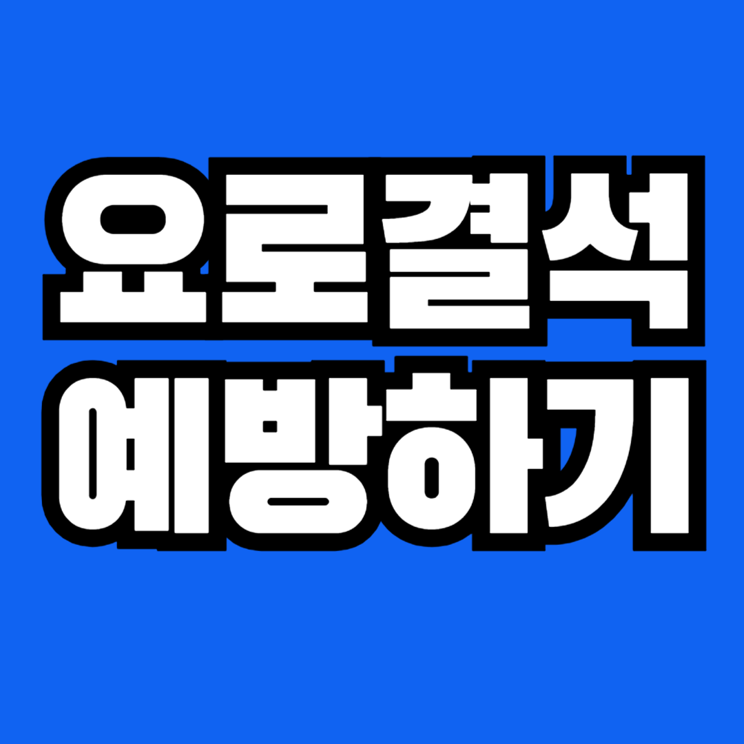 요로결석 예방하기