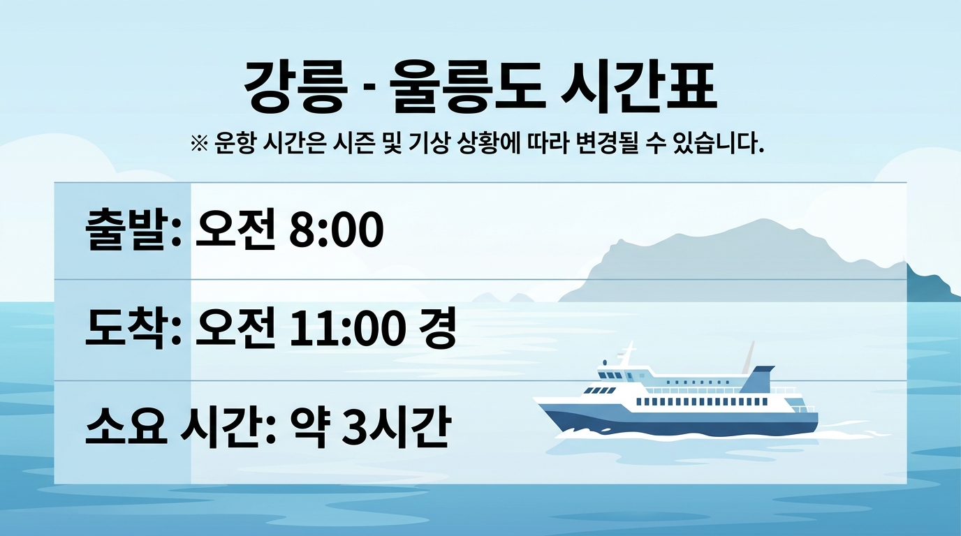 강릉 울릉도 배편 예약방법