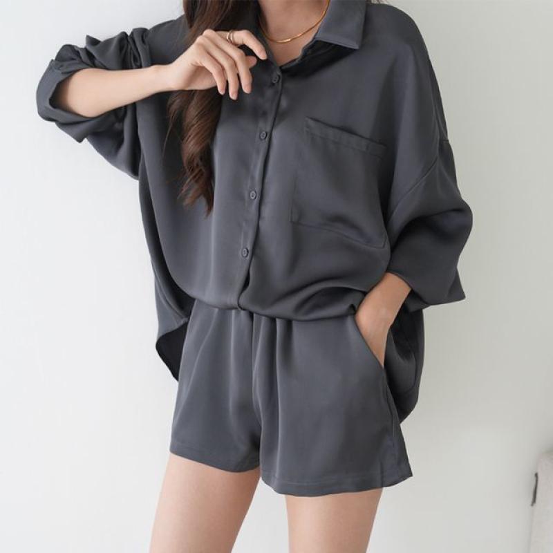 디얼 새틴 투피스 세트