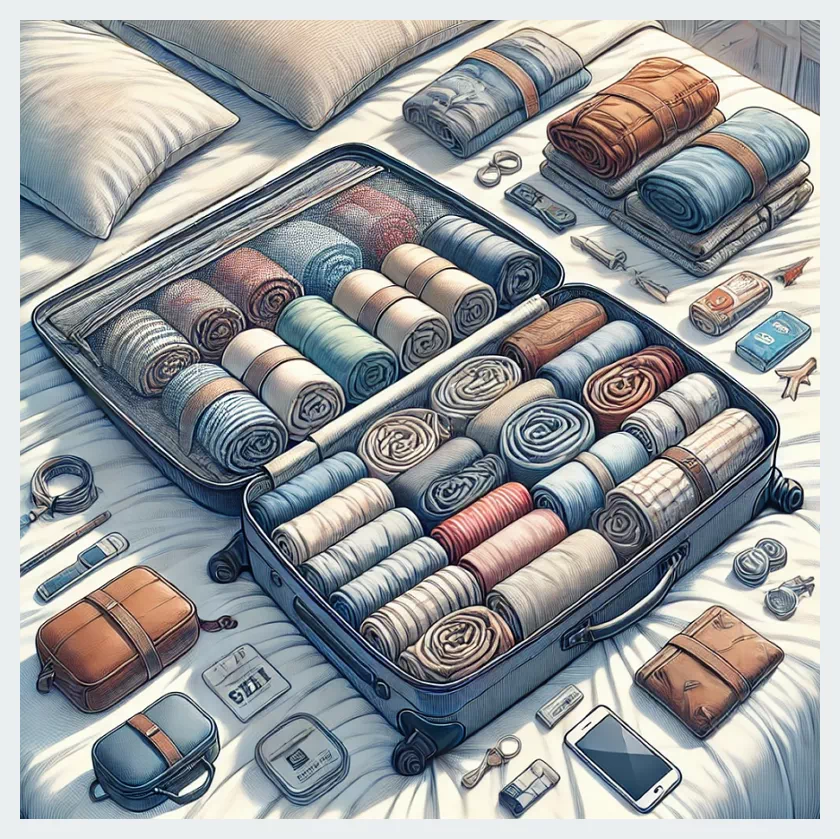 캐리어 롤링팩 짐싸기