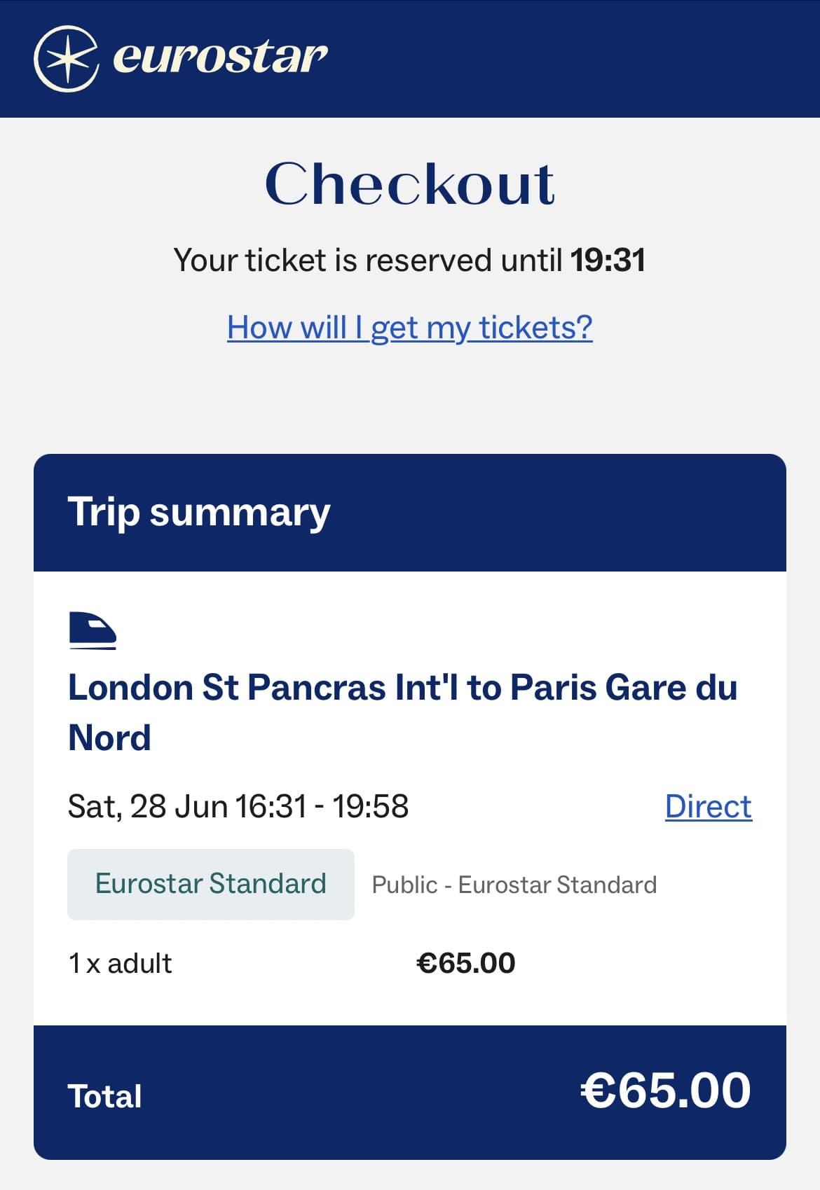 유로스타 예약방법