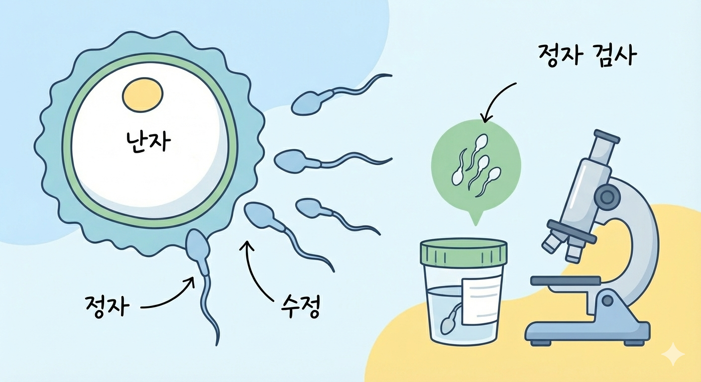 정자 검사 간략한 그림