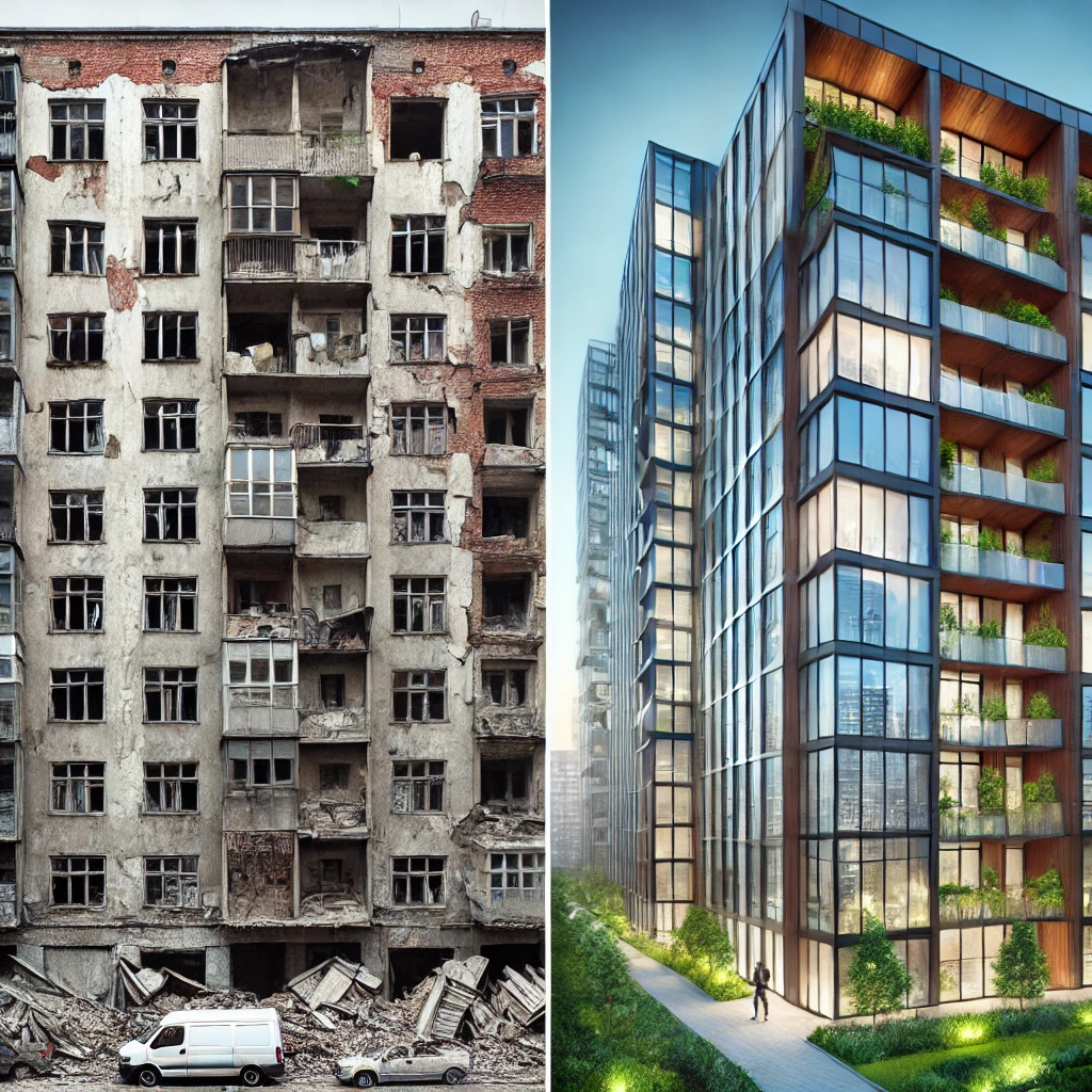 노후된 아파트 재건축 아파트 사진