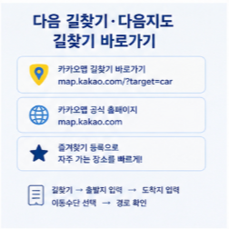 대중교통 길찾기 버스 지하철 확인방법