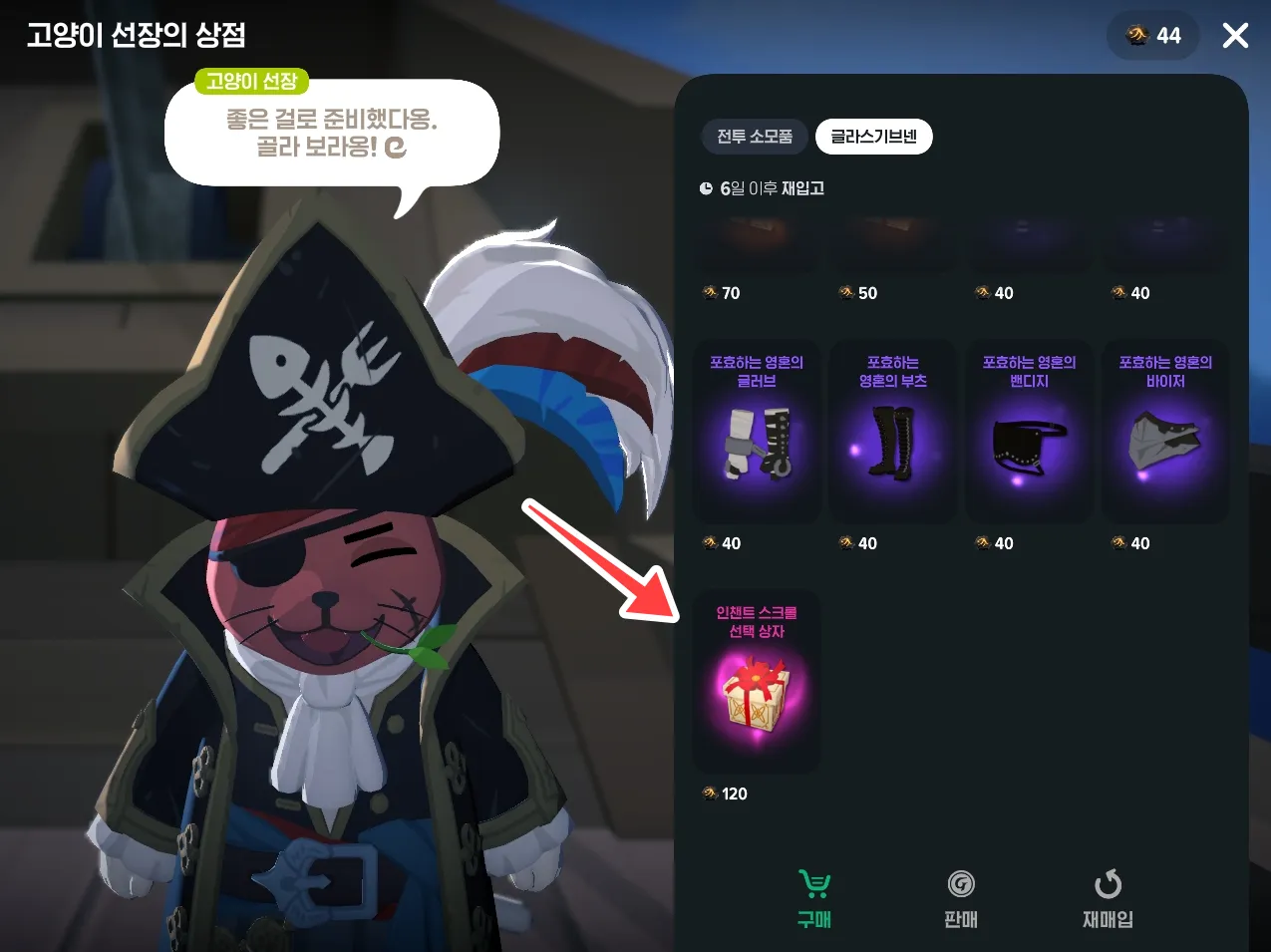 고양이 선장의 상점