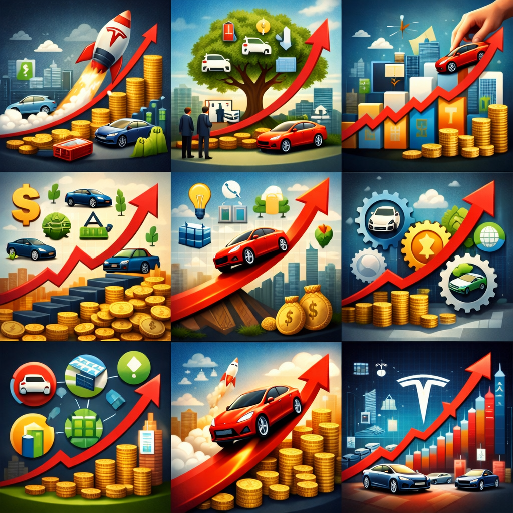 2010~2020년 테슬라 주가 폭등 구조 분석 관련 사진