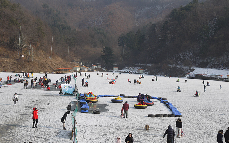 양평 빙어축제&amp;#44; 백동저수지&amp;#44; 썰매 구역