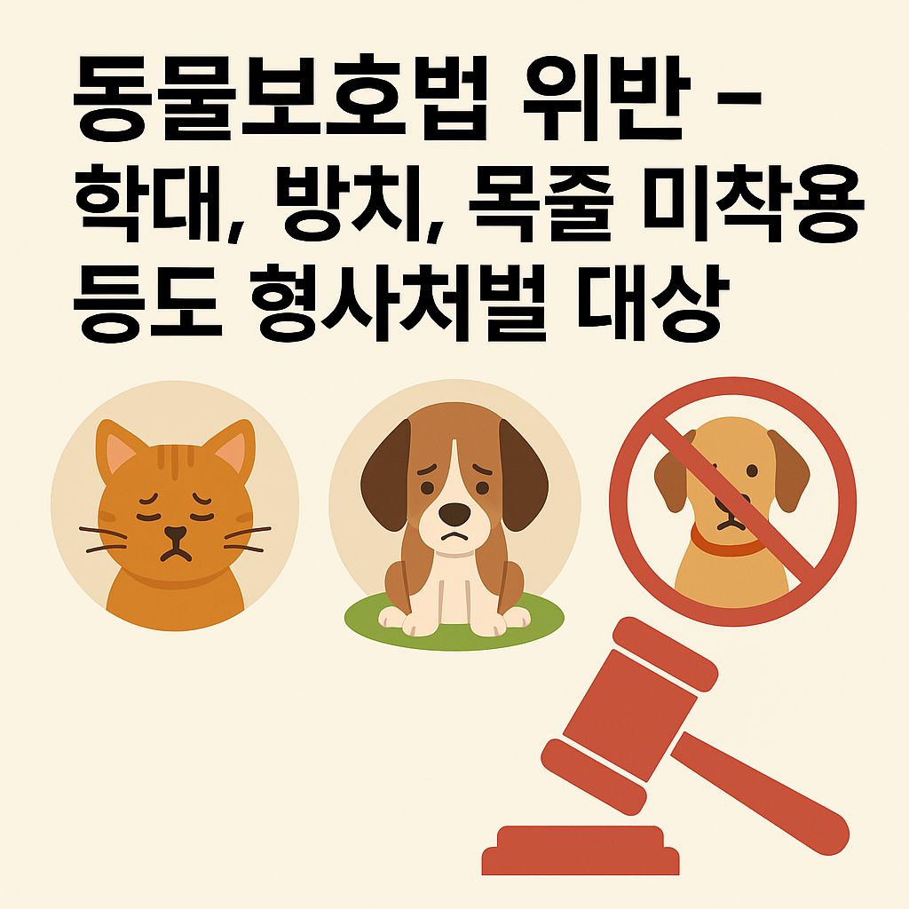 동물보호법 위반 시 형사처벌!