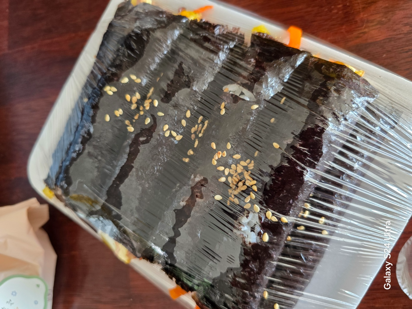 포장해온 꼬마김밥 9줄