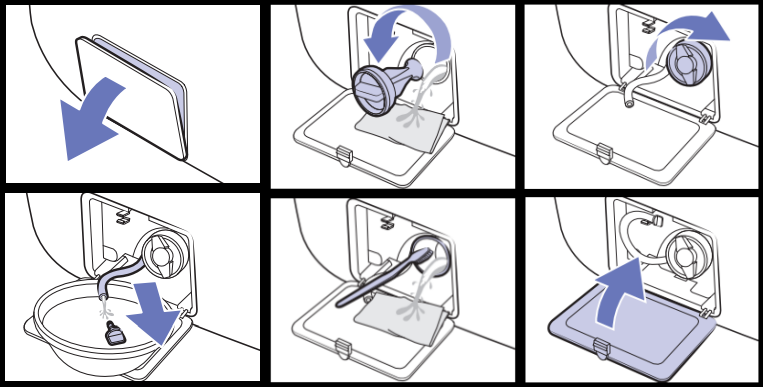 배수필터 청소/잔수 제거하기