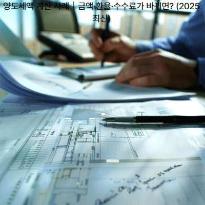 양도세액 계산 사례｜금액&middot;환율&middot;수수료가 바뀌면 (2025 최신)
