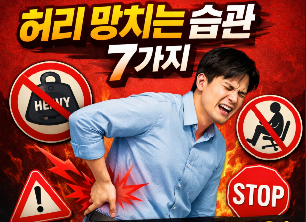 허리디스크 예방하려면 꼭 알아야 할 나쁜 행동 리스트