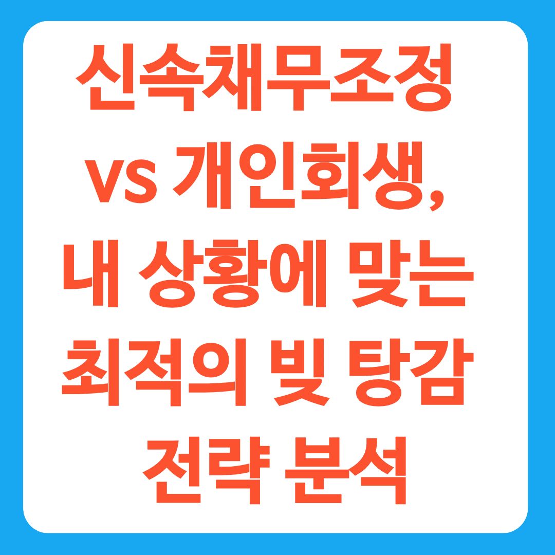 신속채무조정 vs 개인회생