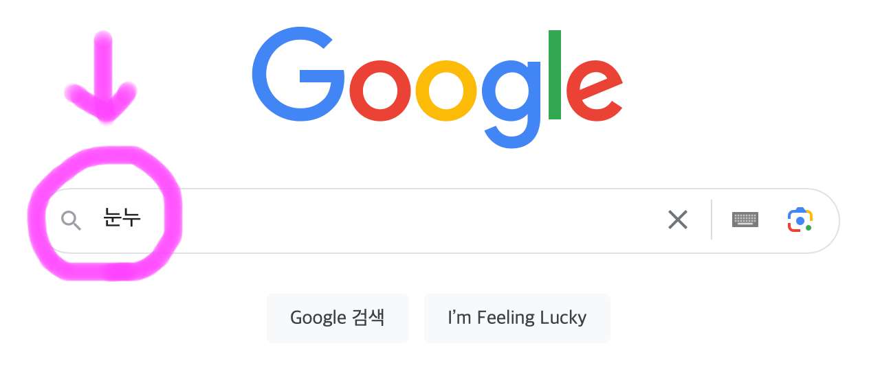 구글 포털사이트 검색창에 눈누라고 검색을 해줍니다.