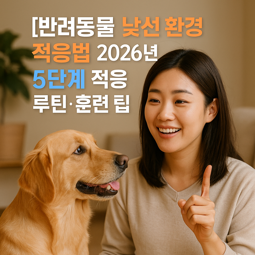 반려동물 낯선 환경 적응법 2026년 ｜ 5단계 적응 루틴·훈련 팁