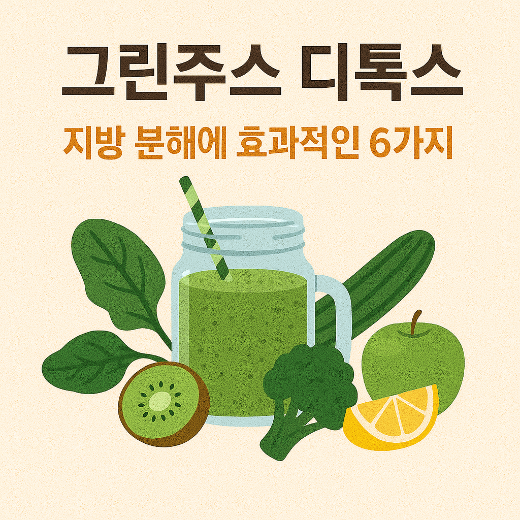 그린주스 디톡스, 지방 분해에 효과적인 6가지 재료