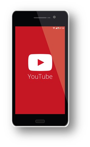 초보자에 의해 유튜브 화면이 나오는 모습