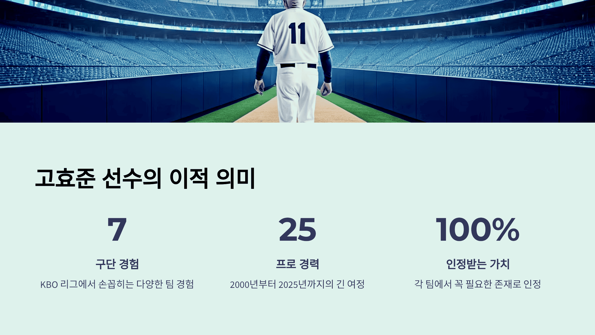 고효준 선수의 이적 의미