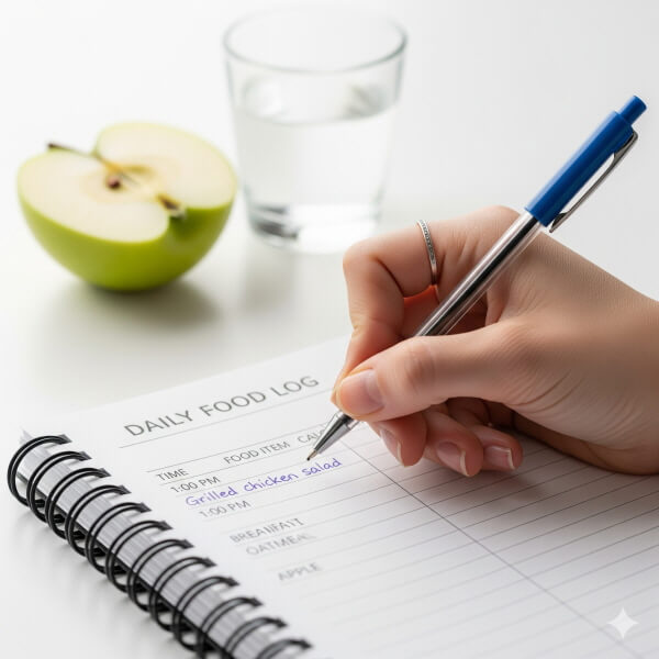 식단일기 쓰는 손/gemini