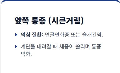 무릎 통증 원인