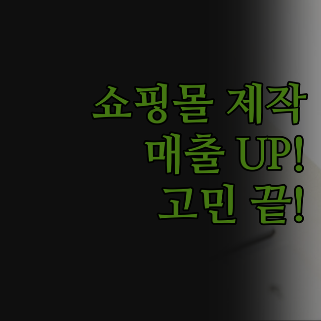 쇼핑몰 제작, 이젠 고민 끝! 특화