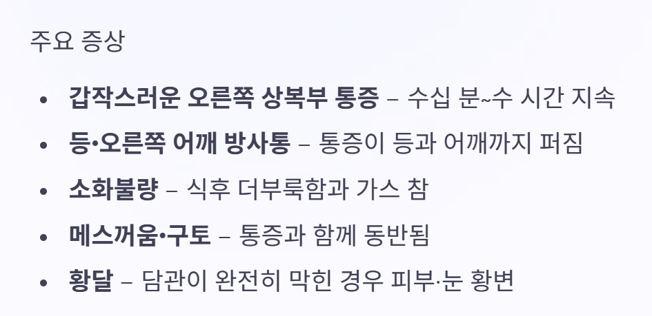 오른쪽 옆구리 통증 의심되는병