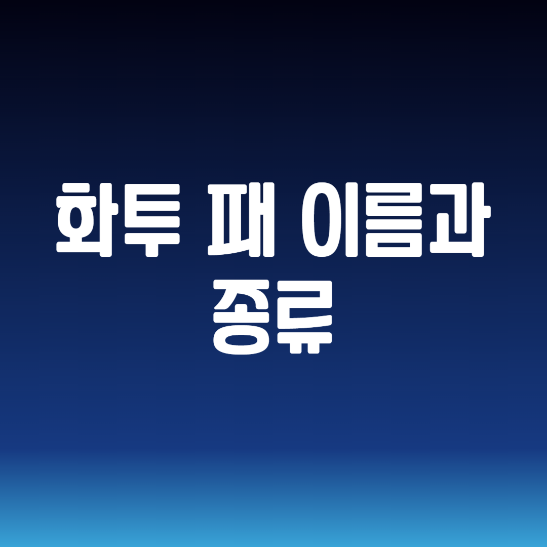 화투 패 이름과 종류