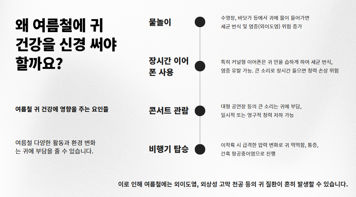 왜 여름철에 귀 건강을 신경 써야 할까요?