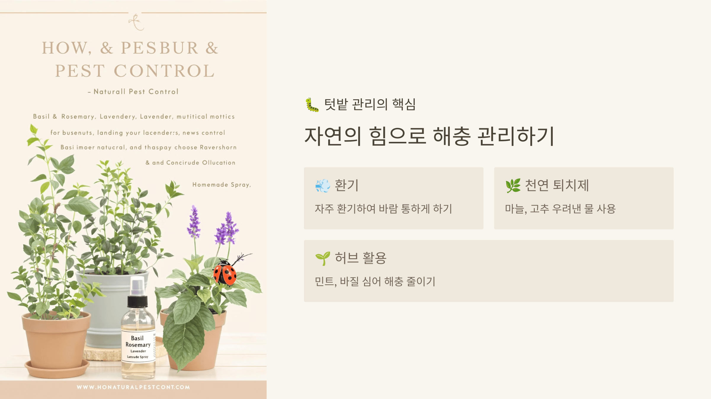 해충 관리, 어렵지 않아요!