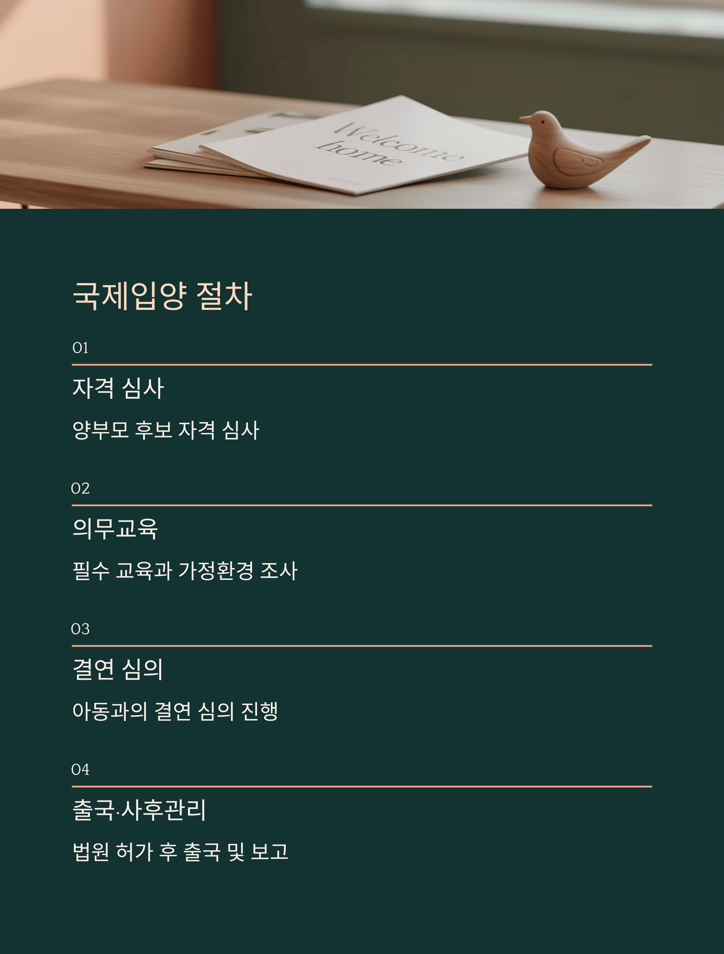 국내&middot;국외 입양 제도 국제 입양 절차