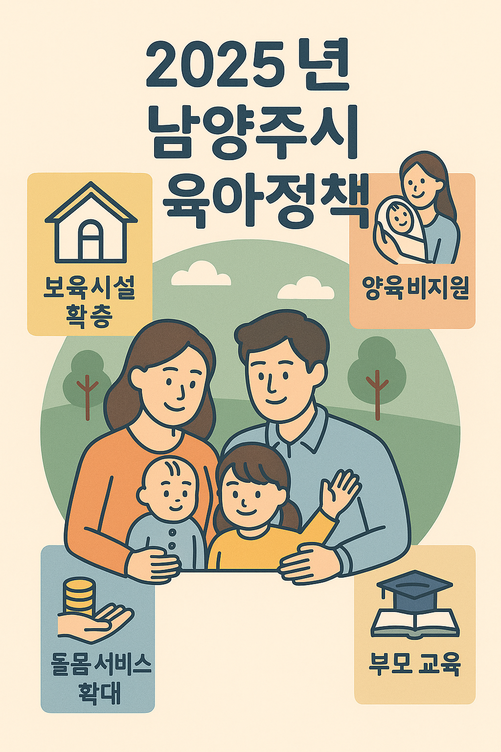 2025 남양주시 육아정책 포스터