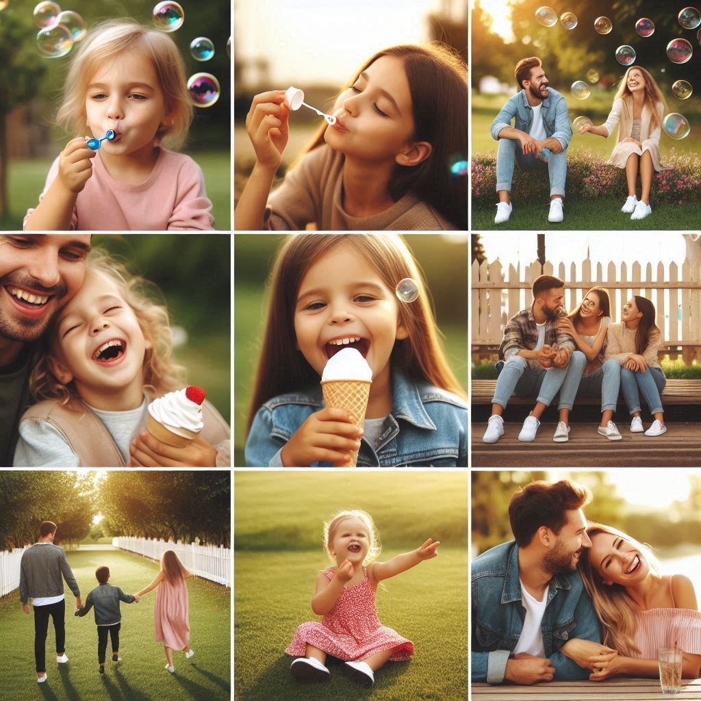 다양한 연령대의 사람들이 함께 즐기는 모습&amp;#44; 행복한 표정.