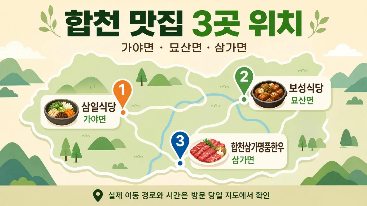 전현무계획4 합천 맛집 삼일식당 보성식당 합천삼가명품한우 지역 위치 안내