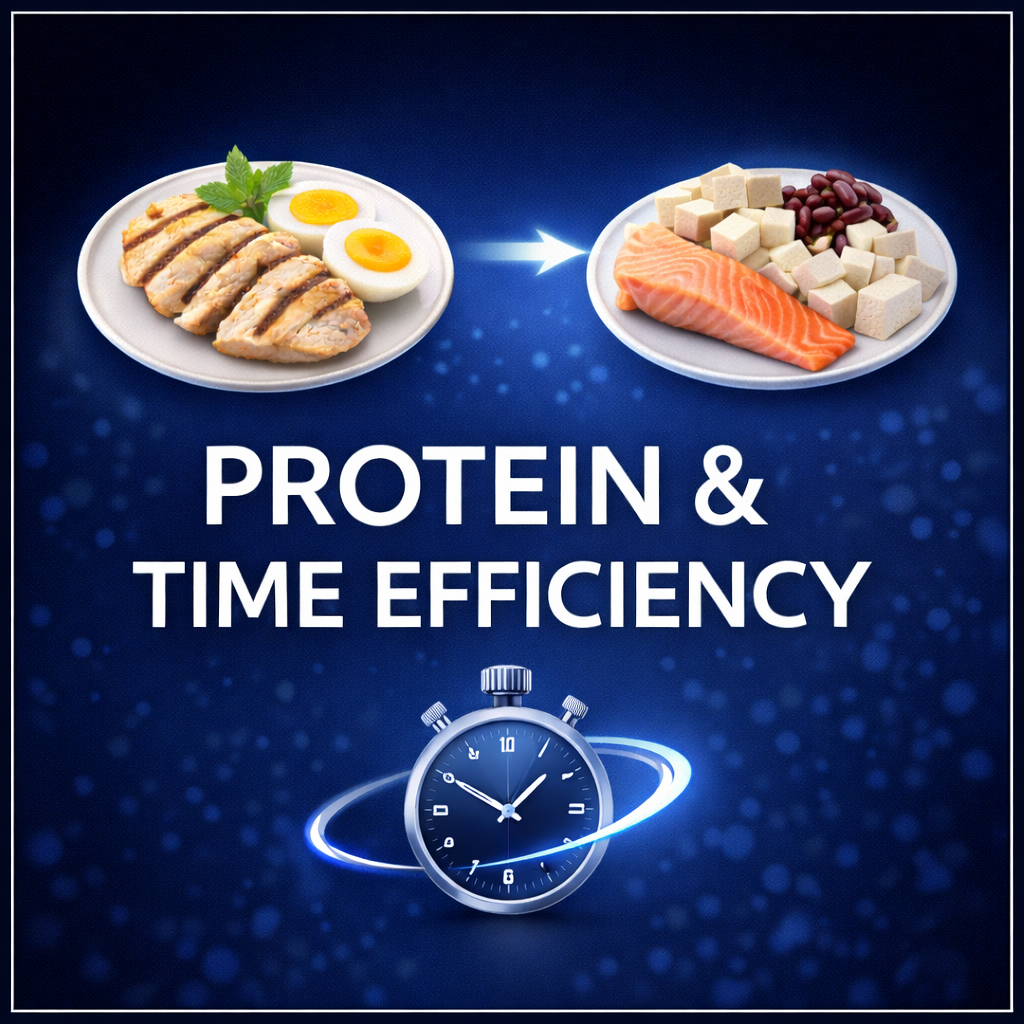 단백질 기준으로 식단을 구성했을 때 시간 절약 효과
