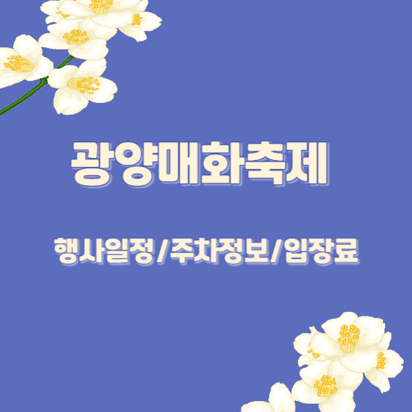 광양매화축제 기간