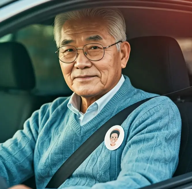 어르신 운전중 스티커