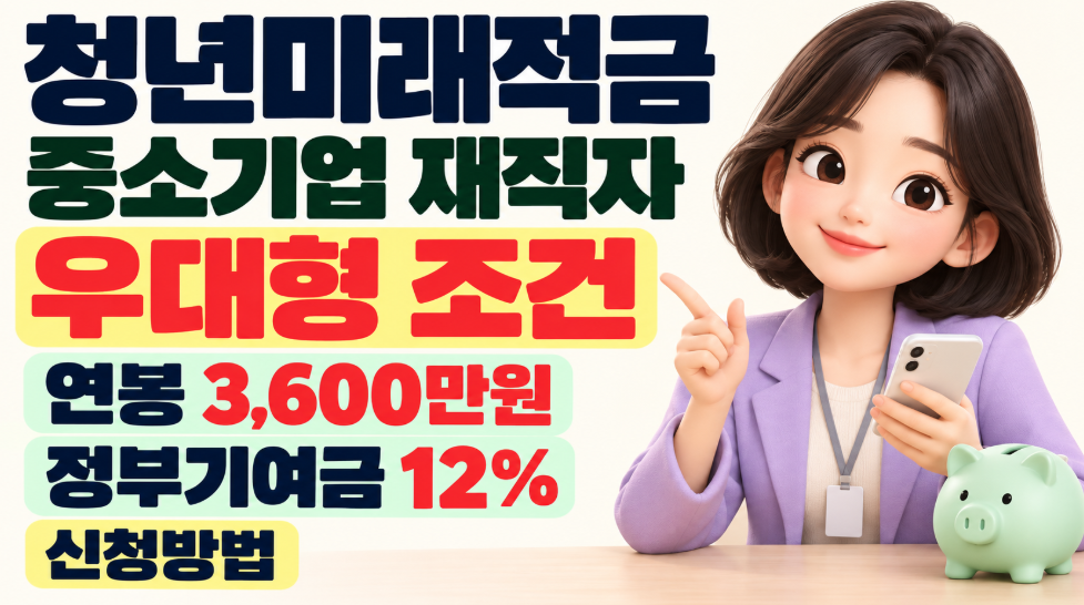 청년미래적금 중소기업 우대형 조건 총정리｜신규취업 연봉 6000만원&middot;재직자 3600만원&middot;29개월 근속&middot;이직 주의사항